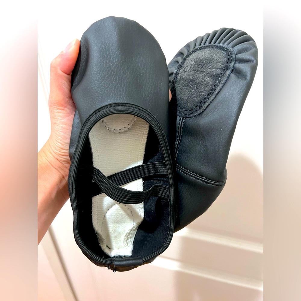 Toddler Girl Black Kids Ballet Shoes